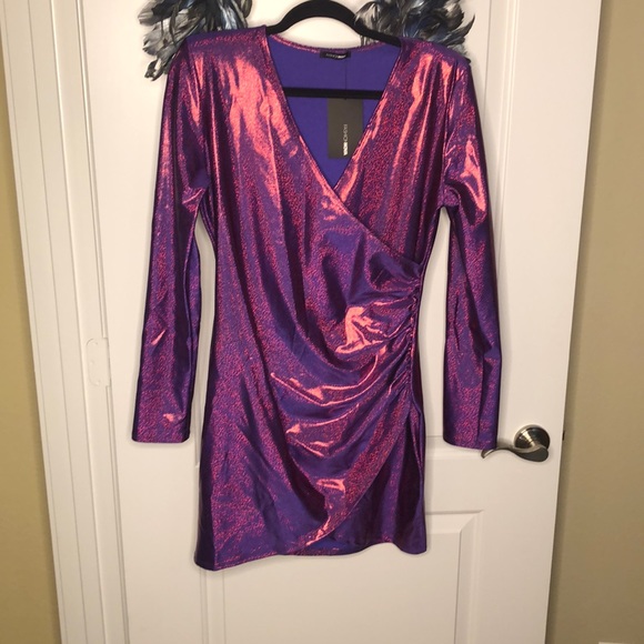 fashion nova holographic dress